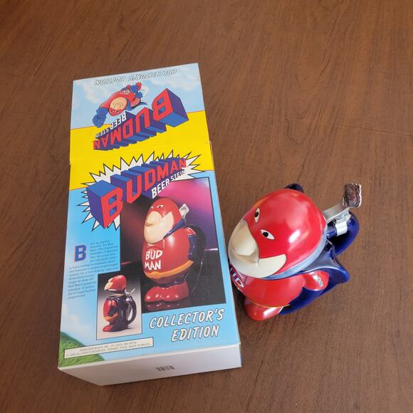 Vtg 1989 Budweiser Bud Man Beer Stein Collector's Edition With Original Box - Picture 3 of 11